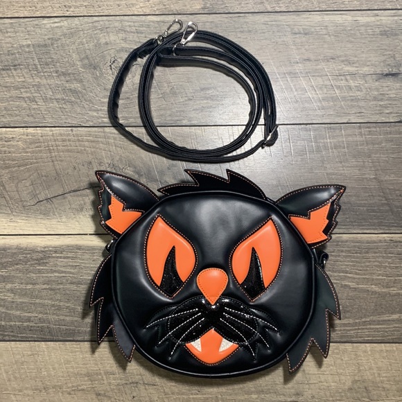 Love Pain and Stitches Pumpkin Cult Cat Face Bag - Picture 3 of 5